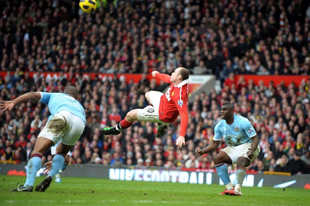 Uno dei gol più belli di sempre in Premier League: la rovesciata di Wayne Rooney che consentì al Manchester United di vincere il derby (2-1) contro il City il 12 febbraio 2011