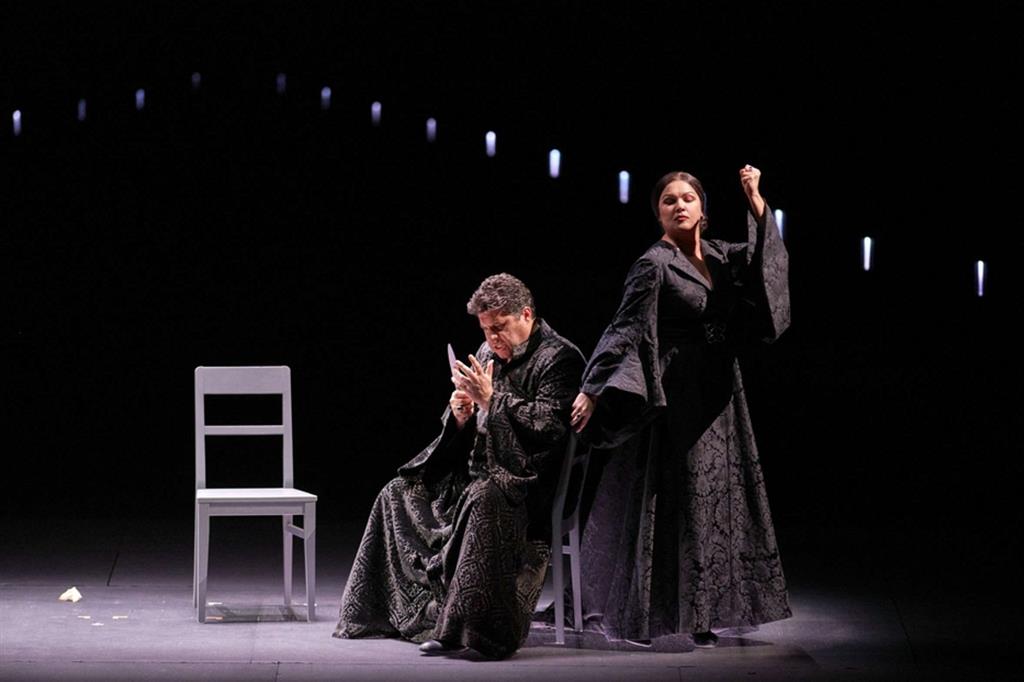 Luca Salsi e Anna Netrebko nel “Macbeth” andato in scena all’Opera di Stato di Vienna