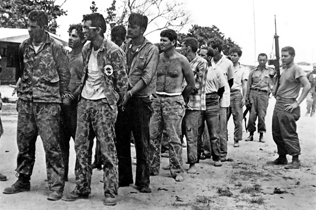 Membri della Brigata d'Assalto 2506, dopo la loro cattura nella Baia dei Porci, a Cuba, 17-19 aprile 1961