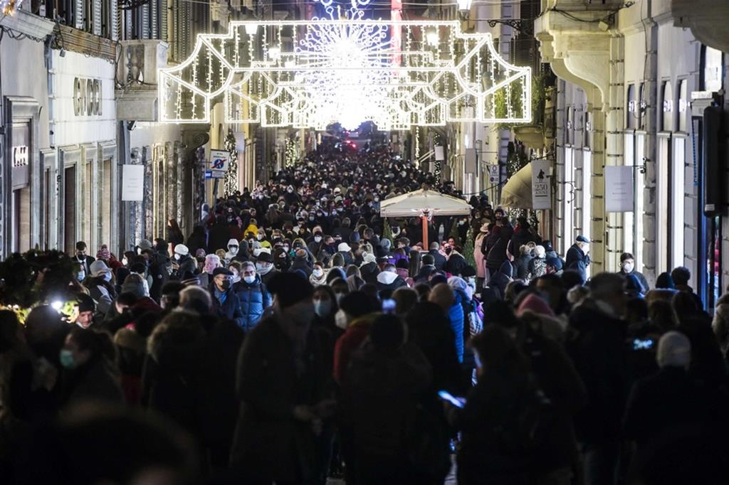Il centro di Roma alla sera dell'11 dicembre