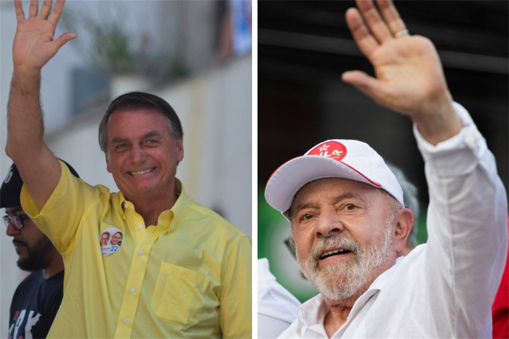 A destra Jair Bolsonaro e a sinistra il rivale Luiz Inácio Lula da Silva