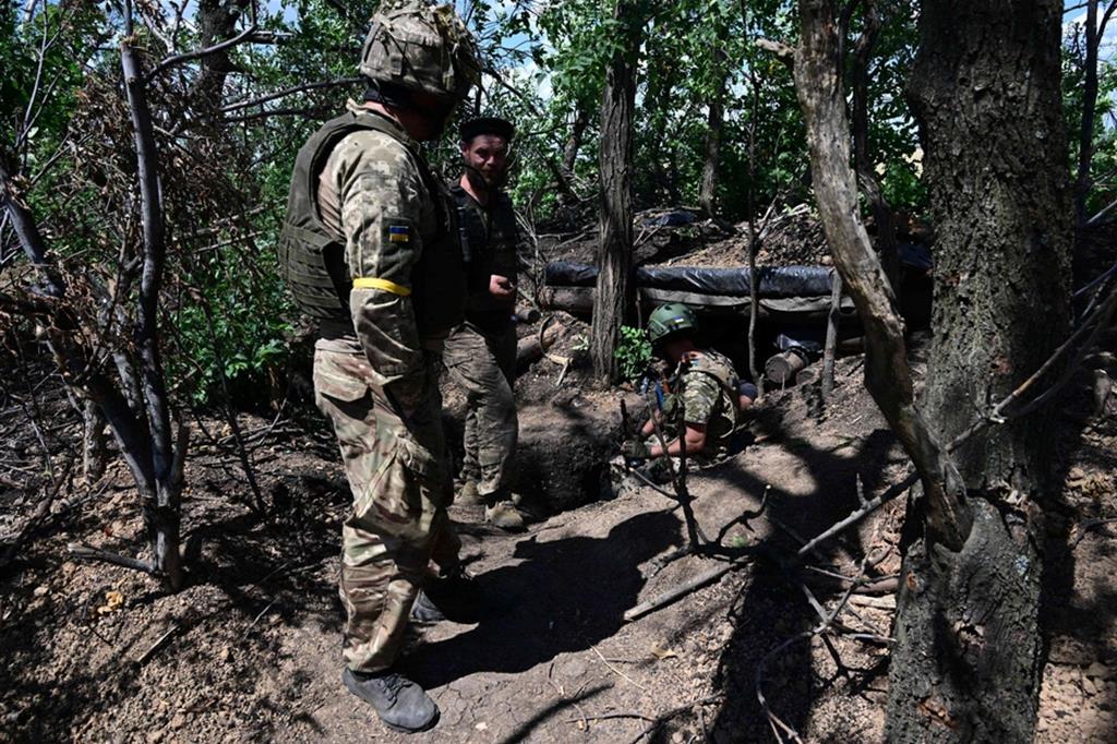 Soldati ucraini di pattuglia