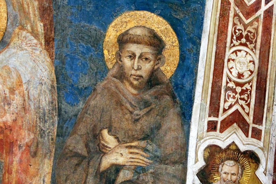 Raffigurazione di san Francesco d'Assisi nell'affresco di Cimabue ad Assisi