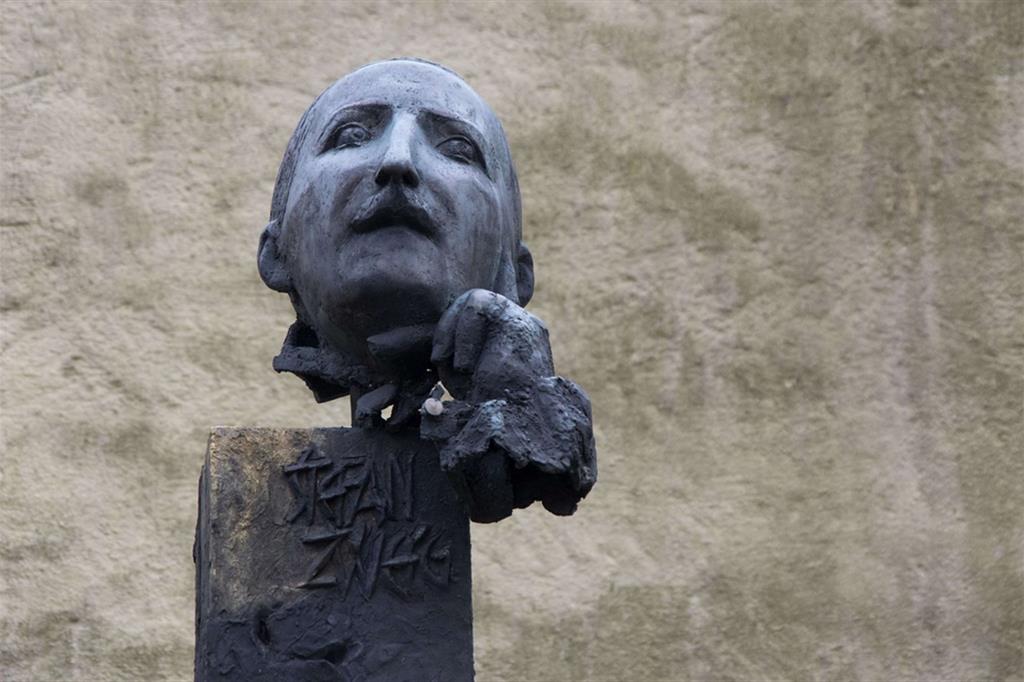 Il busto di Stefan Zweig sul Kapuzinerberg a Salisburgo