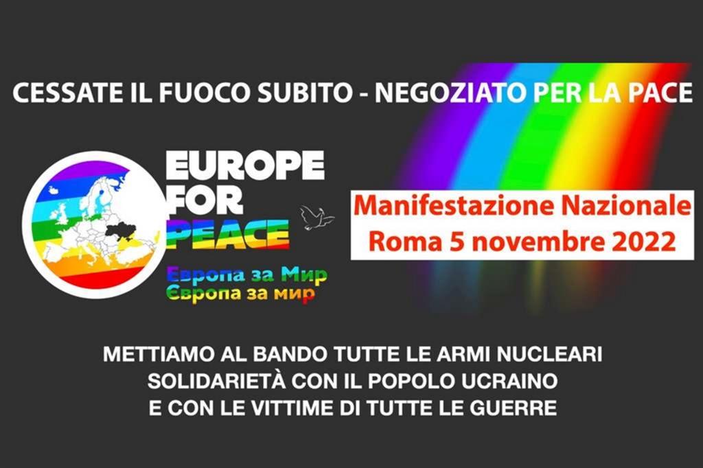 Manifestazione nazionale per la pace a Roma il 5 novembre 
