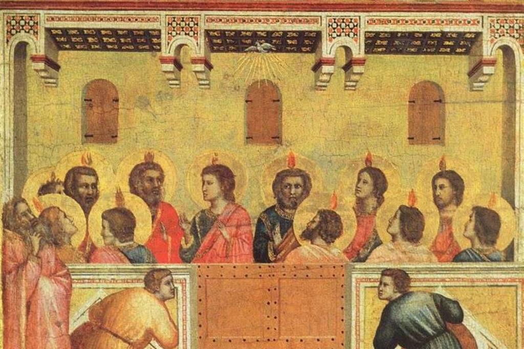 Giotto, Pentecoste (1320). Dalle Sette tavolette con storie di Gesù