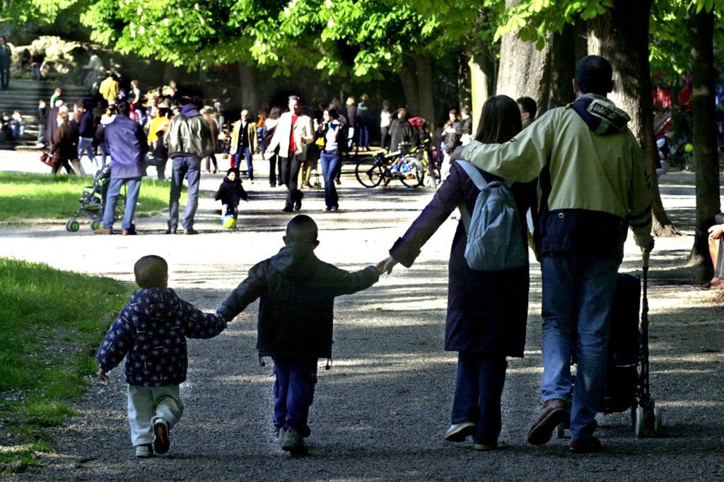 Una famiglia al parco