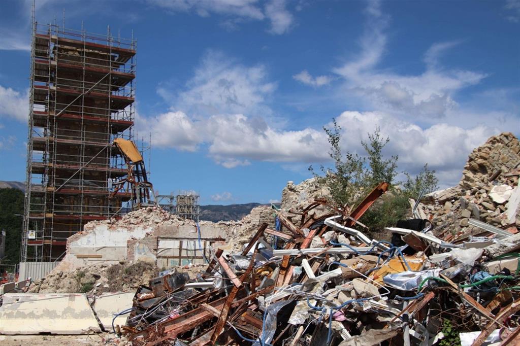 Cantieri ad Amatrice, rasa al suolo dal terremoto del 24 agosto 2016