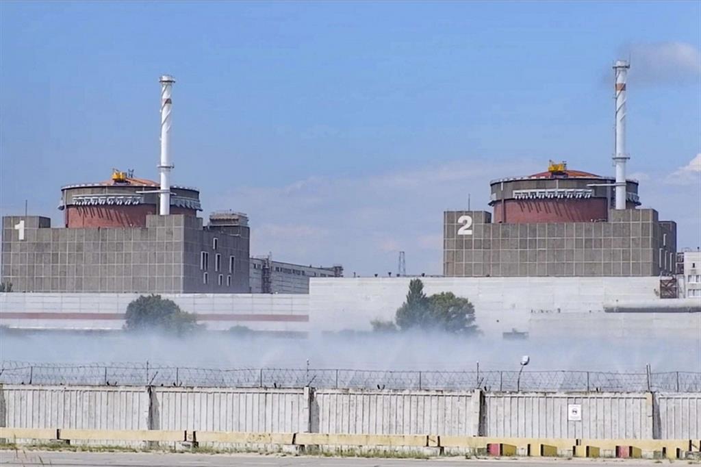 La centrale nucleare di Zaporizhzhia a Enerhodar, sud-est dell'Ucraina
