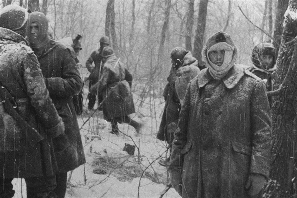 Alpini durante la ritirata di Russia