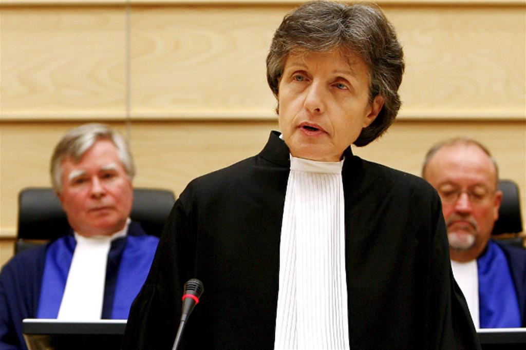 Silvana Arbia nel corso di un processo davanti alla Corte Penale Internazionale (Cpi) dell’Aja