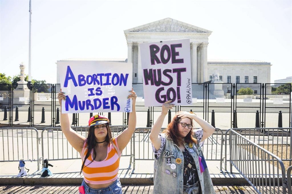 Manifestazione anti-aborto davanti alla Corte Suprema di Washington