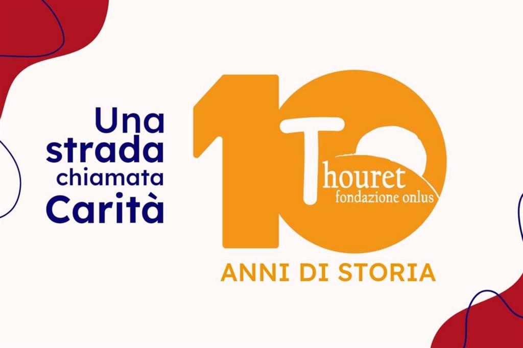 Il logo del decennale della Fondazione Thouret - Fondazione Thouret - Suore della Carità di Santa Giovanna Antida Thouret