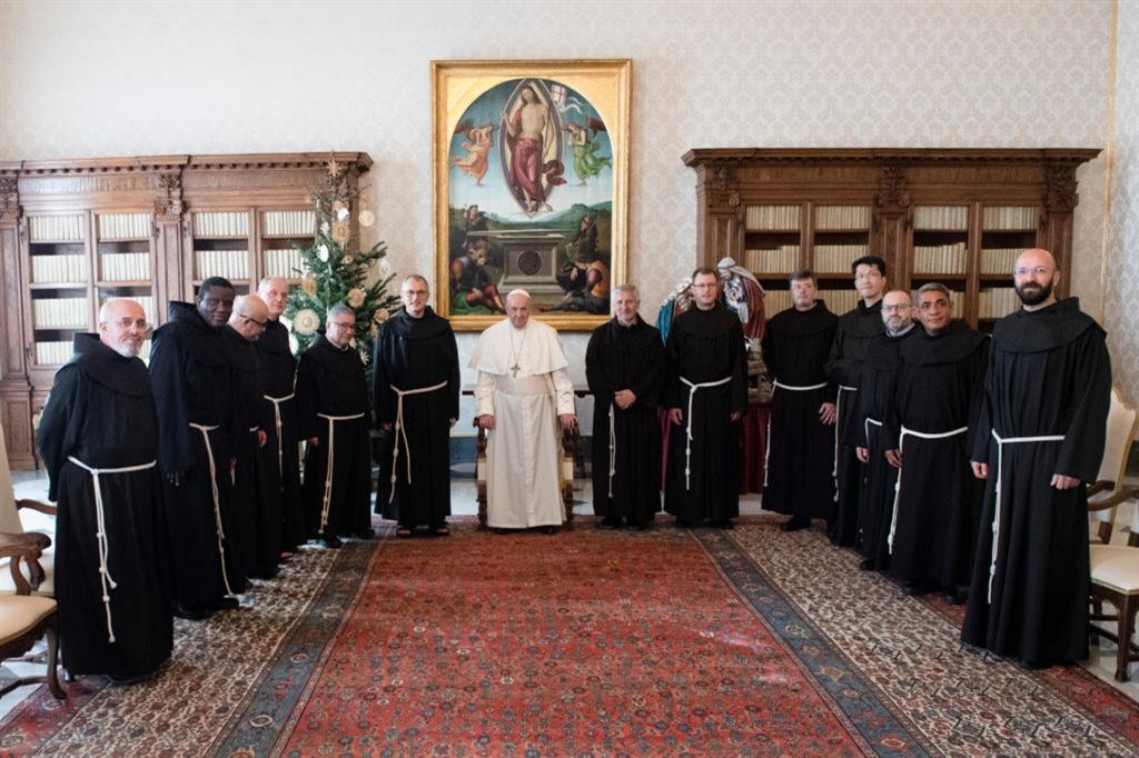 L'udienza privata di papa Francesco del 7 gennaio scorso in Vaticano con il ministro generale dell'Ordine dei frati minori fra'Massimo Fusarelli