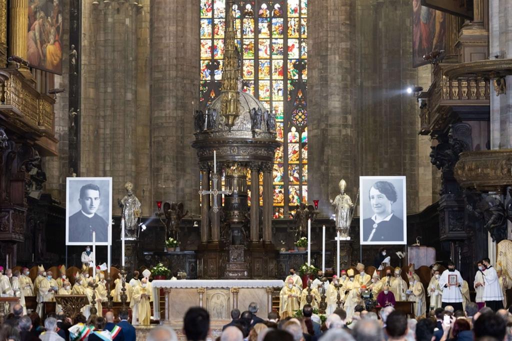 La celebrazione nel Duomo di Milano, presieduta dal cardinale Marcello Semeraro prefetto della Congregazione delle cause dei santi