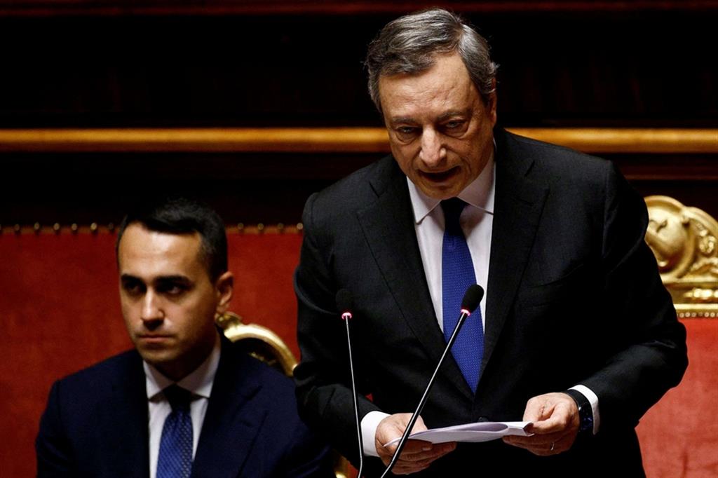 Draghi parla al Senato
