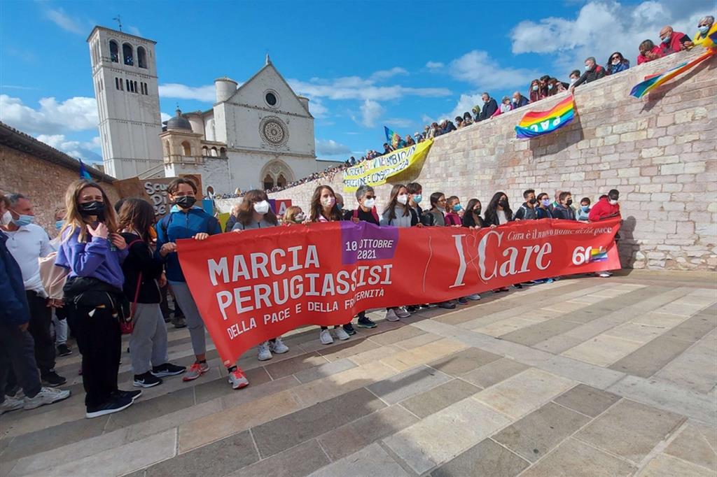 La marcia Perugia-Assisi dell'ottobre 2021
