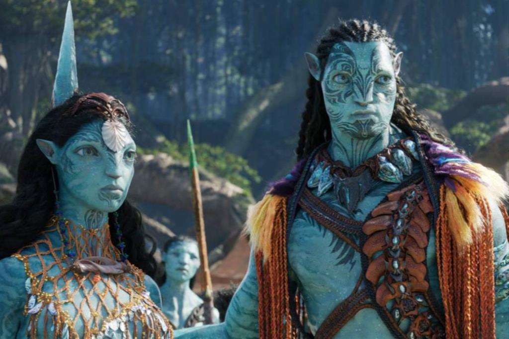 Una scena del film “Avatar 2 - La via dell’acqua”, seuqel del 1° Avatar del 2009, da oggi nelle sale italiane