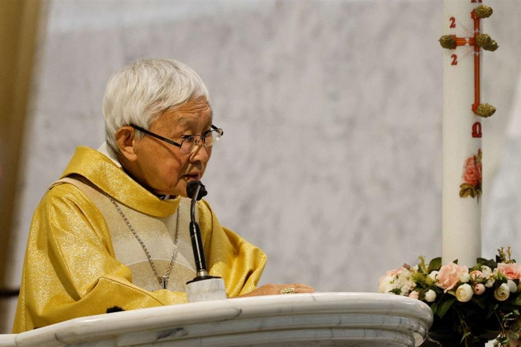 Il cardinale Zen celebra la Messa a Hong Kong il 24 maggio 2022