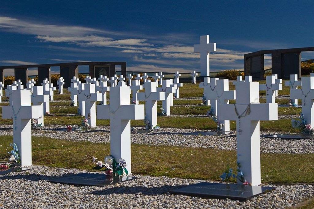 Il cimitero militare argentino di Darwin, sulle isole Falkland