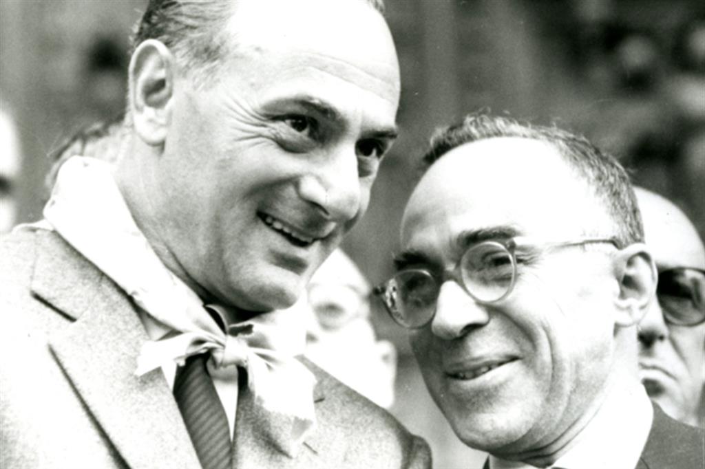 Enrico Mattei con Giorgio La Pira