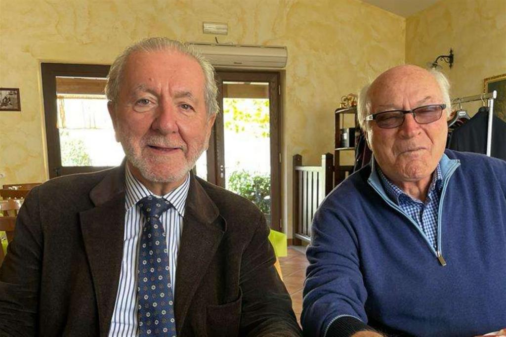 Francesco Ghirelli (a sinistra) presidente della Lega Pro e Donato Curcio presidente onorario del Picerno