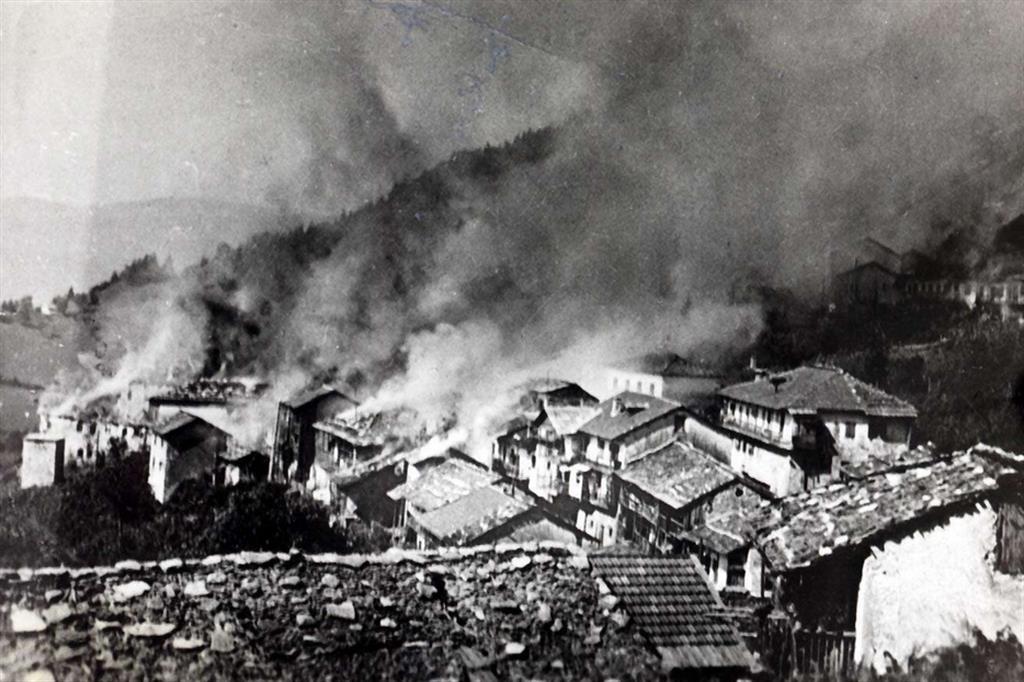 Boves in fiamme il 19 settembre del 1943