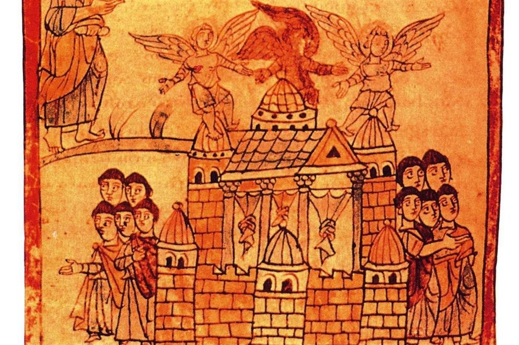 Immagine dall Apocalisse di Treviri, secolo IX, Stadtbibliotheck, Cod. 31