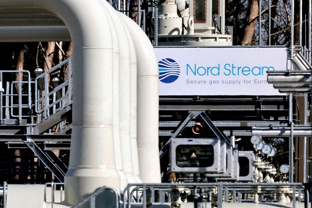 La stazione al punto di ingresso di Nord Stream in Germania, a Lubmin