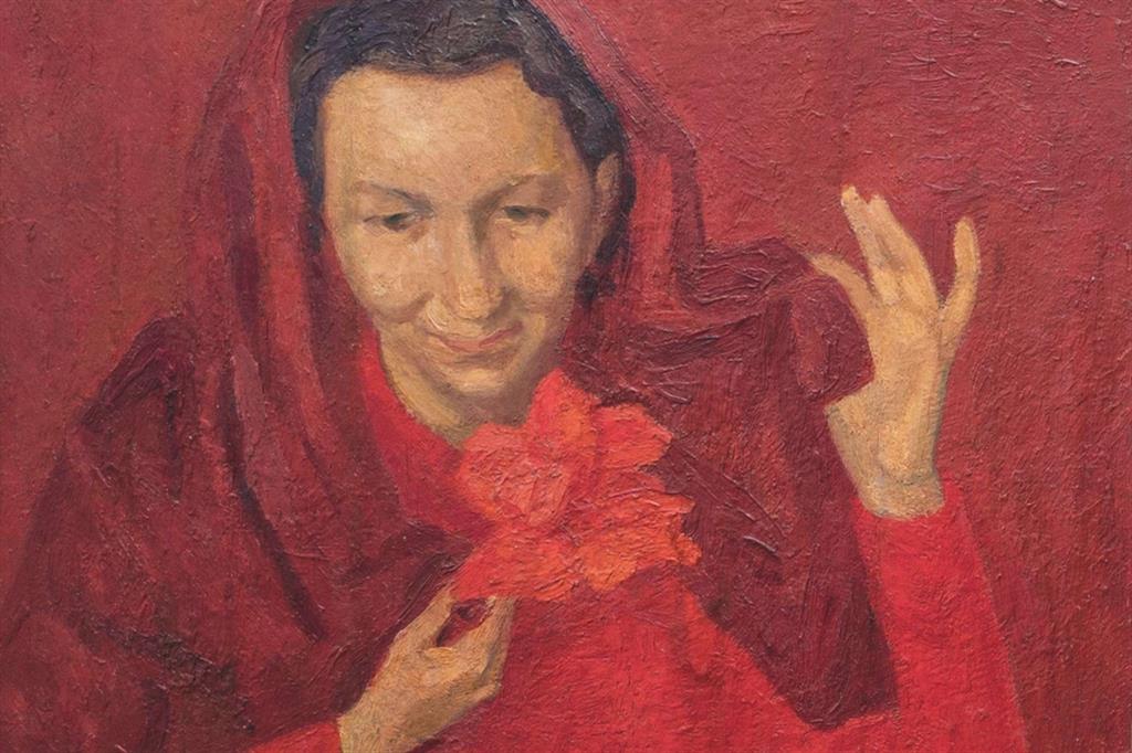 Emanuele Cavalli, “Figura (rosso)”, particoalre, 1943 Collezione privata