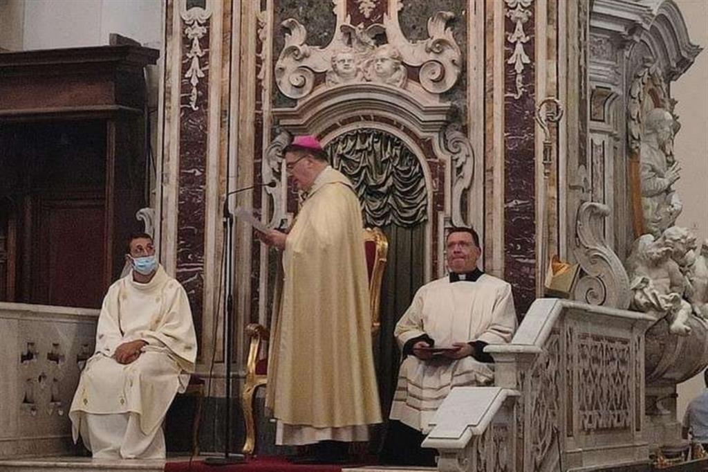 Il vescovo Maniago durante la liturgia della Parola alla Settimana liturgica nazionale