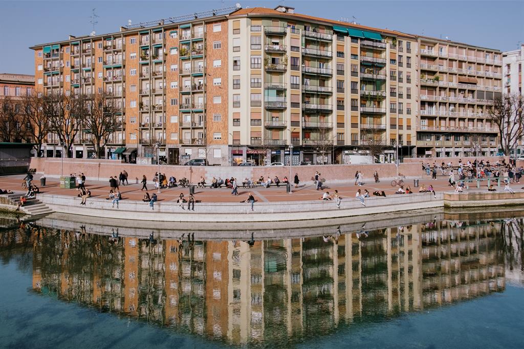 La darsena di Milano: nel capoluogo lombardo i valori immobiliari sono saliti più del doppio della media nazionale