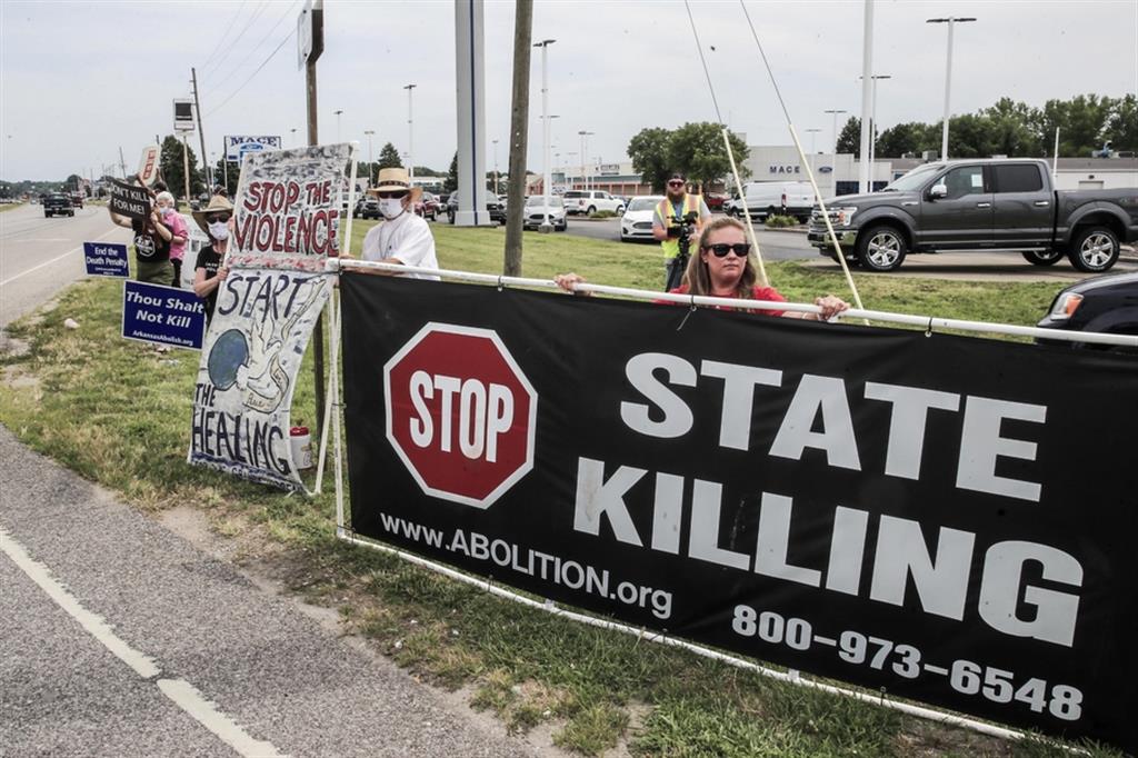 Manifestazione contro la pena di morte in Virginia