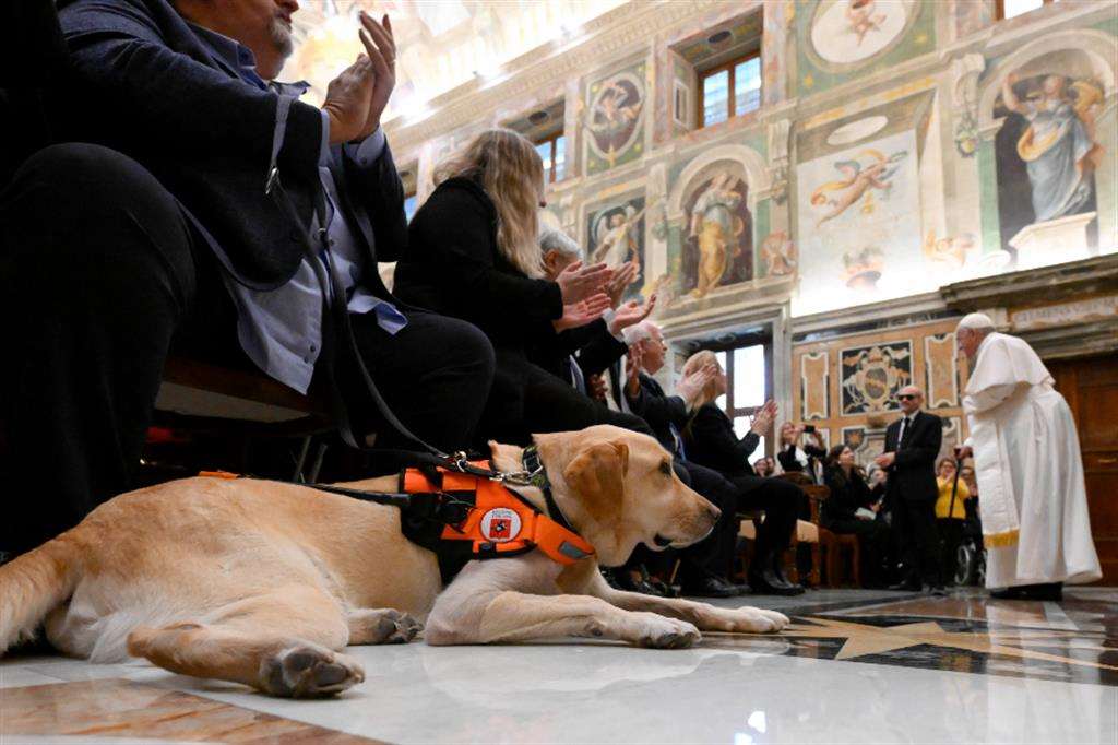 Il Papa ha ricevuto stamani in udienza l'Unione italiana ciechi e ipovedenti