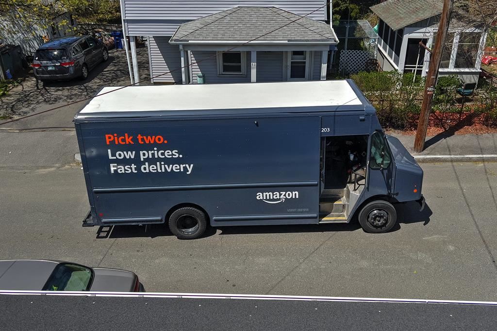 Un furgone del delivery negli Stati Uniti