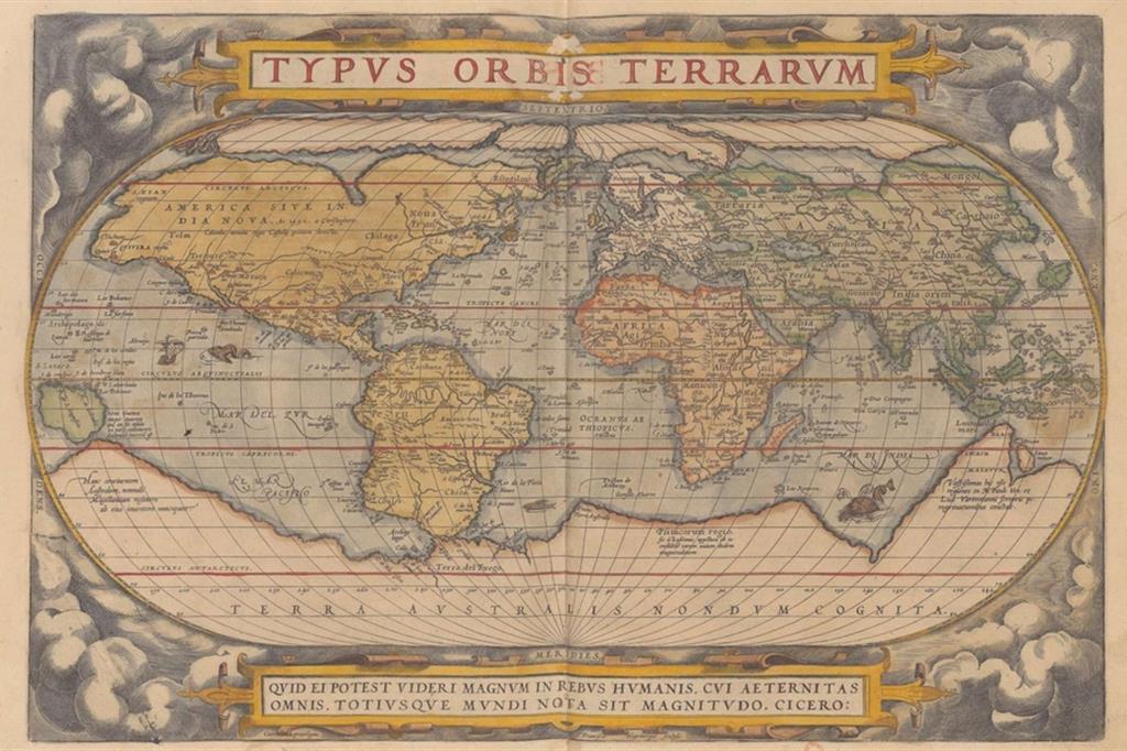 Abraham Ortelius, “Typus orbis terrarum”, dal Theatrum orbis terrarum, Anversa 1570