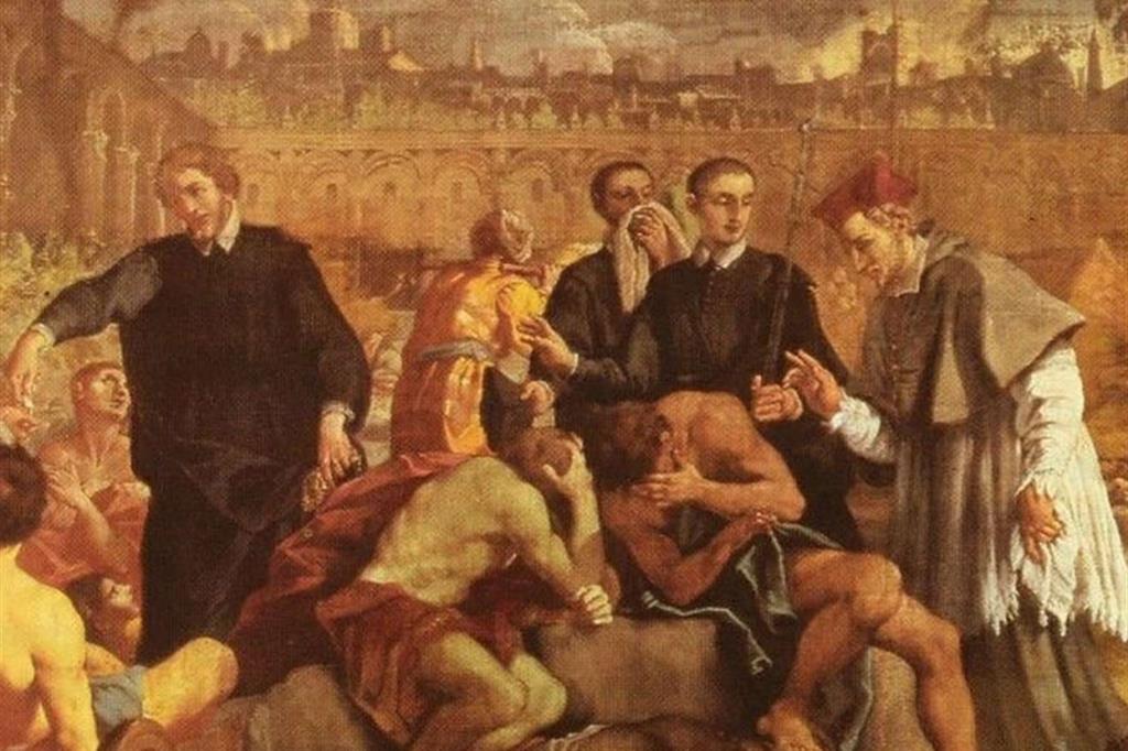 Il cardinale Federico Borromeo durante la peste di Milano
