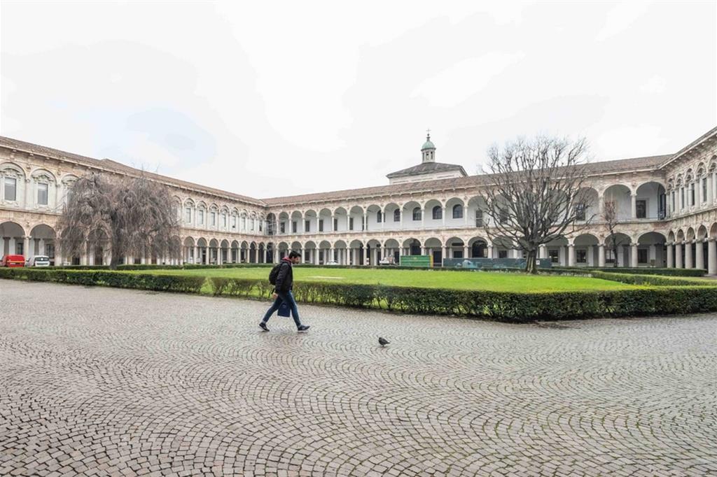 Il cortile dell'università Statale di Milano