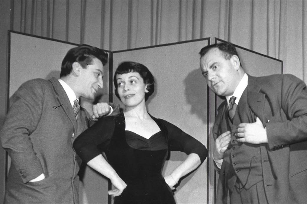 Franca Valeri al Teatro dei Gobbi nel 1951 in Carnet de Notes, con Bonucci e Caprioli
