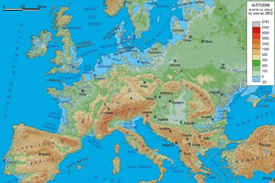 L’Europa tra mille anni immaginata da Francesco Ferrarese per “Il giro del mondo nell’Antropocene” di Telmo Pievani e Mauro Varotto