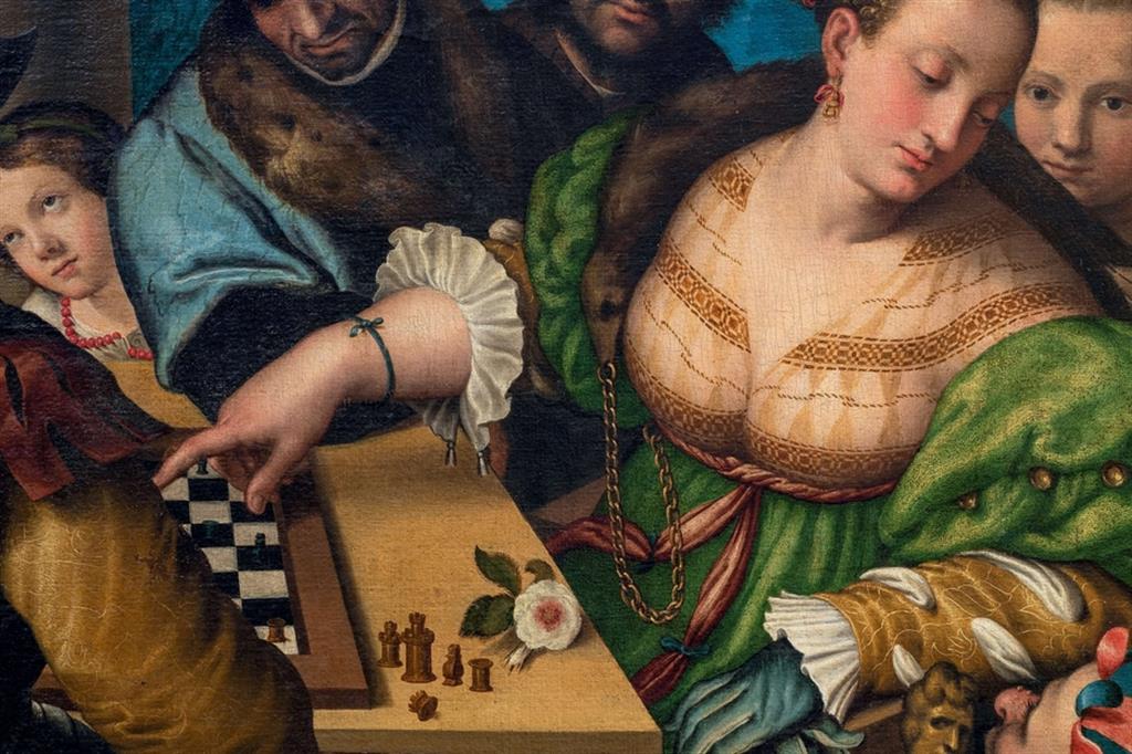 Giulio Campi, “La partita a scacchi”, 1530 circa. Torino, Palazzo Madama