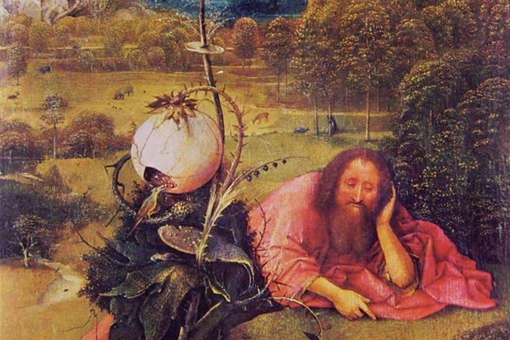 Giovanni Battista in meditazione" opera di Hieronymus Bosch