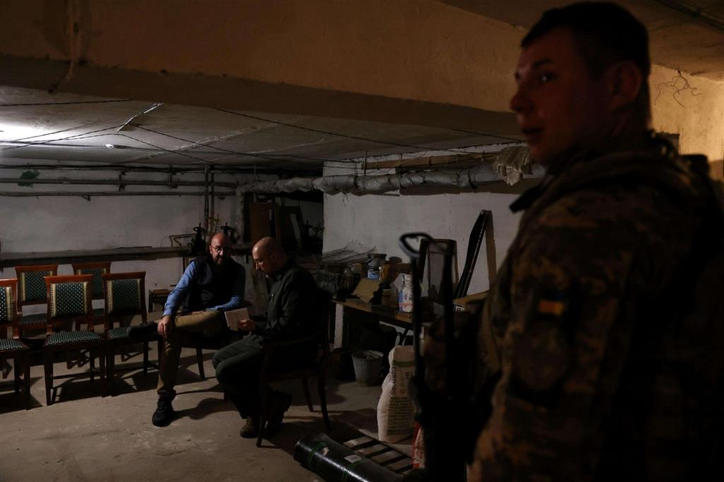Michel in un bunker antiaereo a Odessa