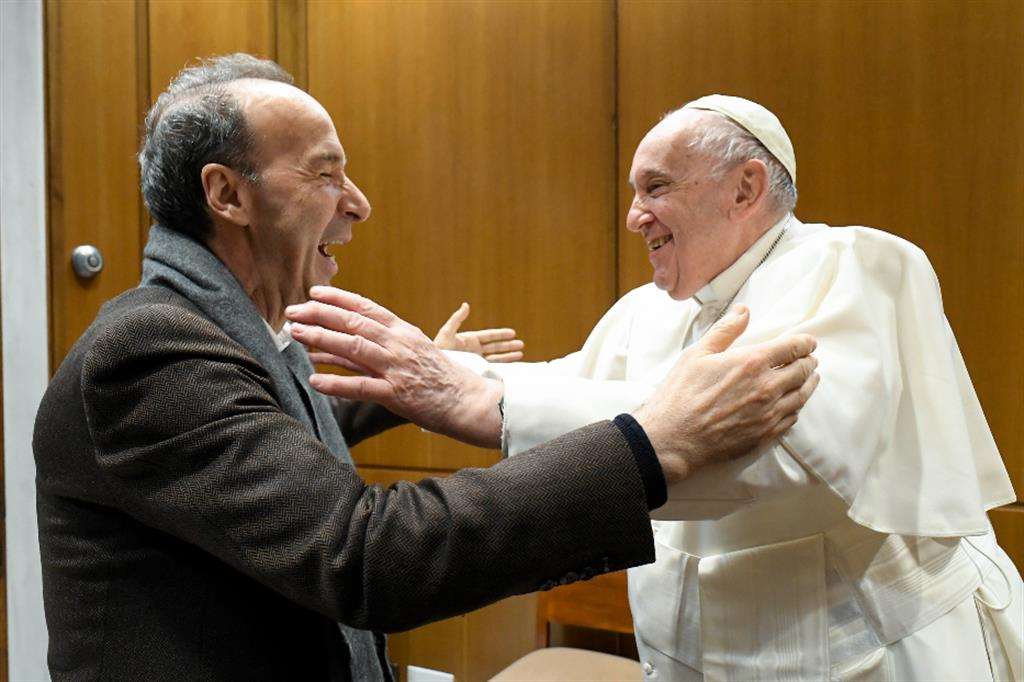 Papa Francesco ha incontrato Roberto Benigni