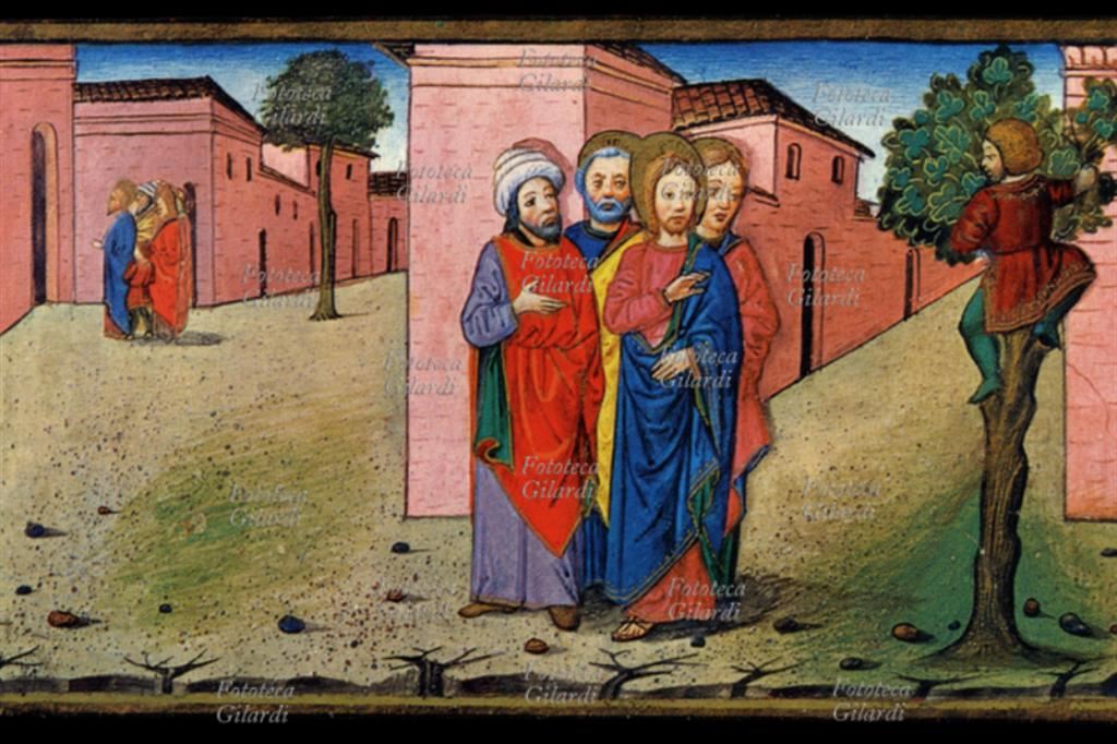Giovanni Antonio de Predis: "Cristo incontra Zaccheo a Gerico"