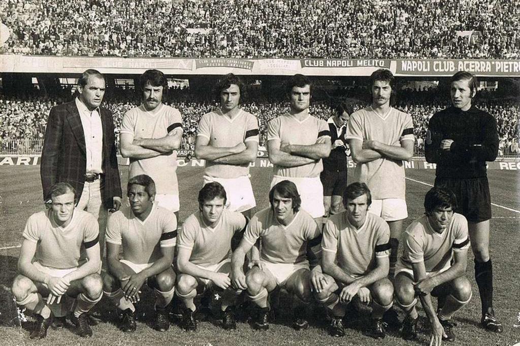 Luis Vinicio allenatore del Napoli nella stagione 1974-’75: arrivò 2° a due punti dalla Juventus