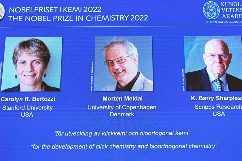 I tre premiati con il Nobel per la chimica
