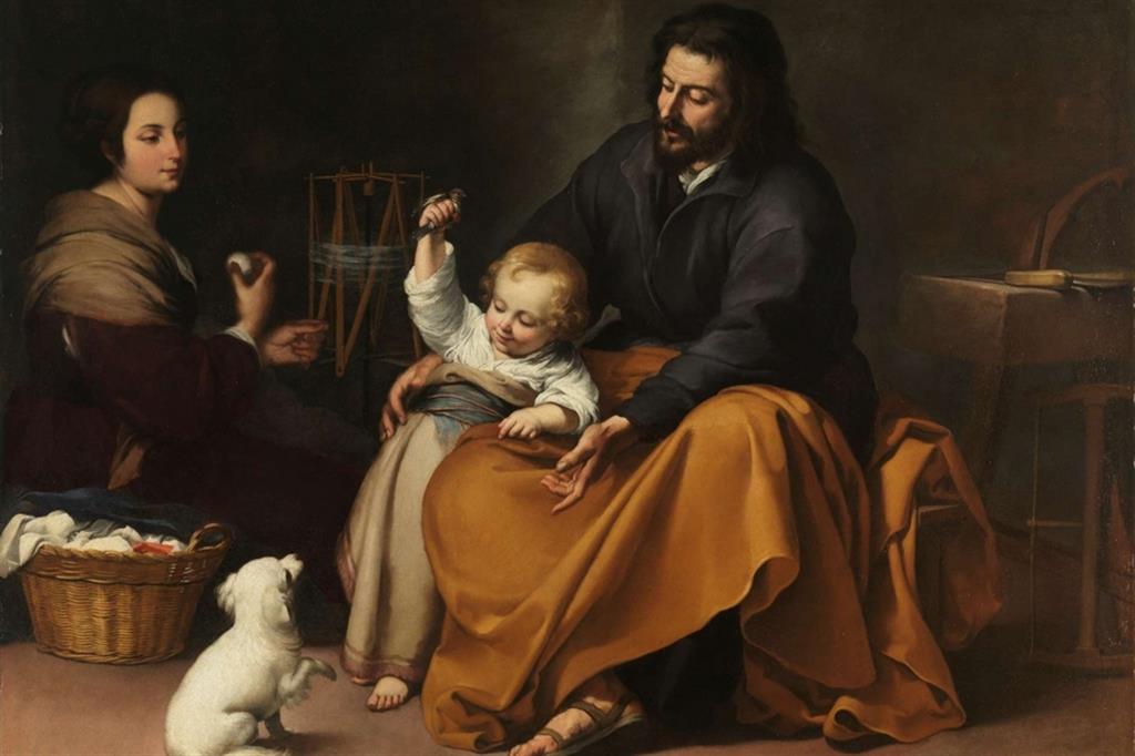 «La Sacra Famiglia con un piccolo uccellino», opera di Bartolomé Esteban Murillo