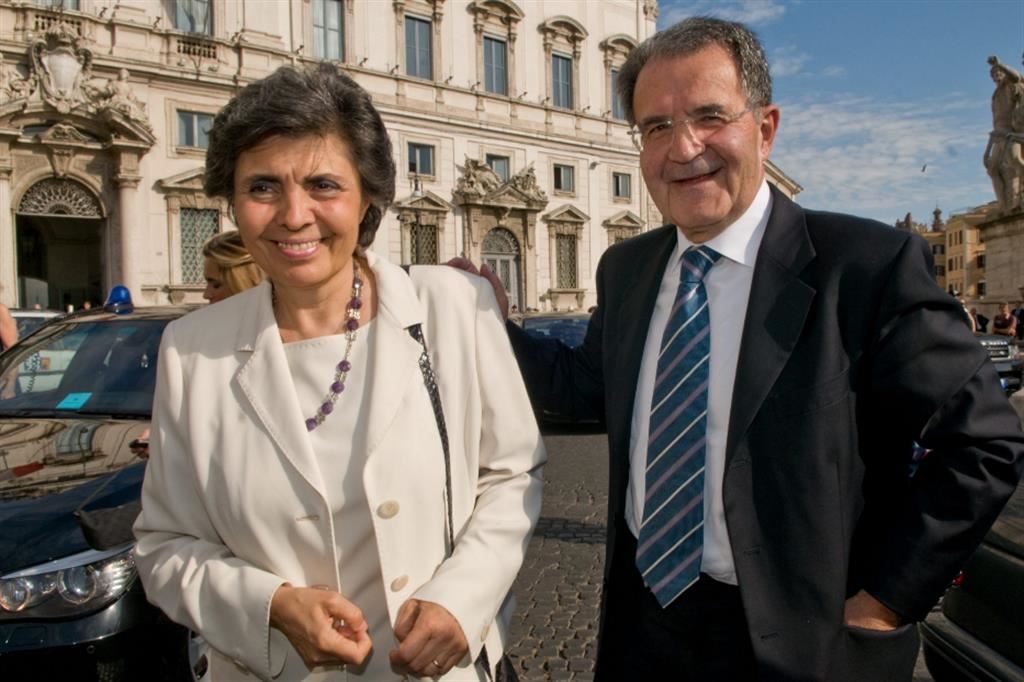 Flavia Franzoni con il marito, Romano Prodi