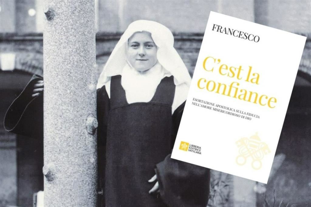 Santa Teresa di Lisieux e la copertina dell'Esortazione a lei dedicata